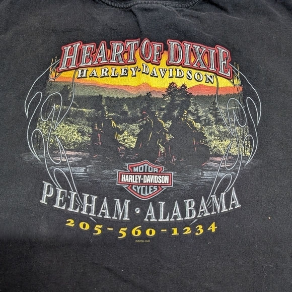 HARLEY-DAVIDSON (Men's 3XL) "Heart of Dixie" Pelham Alabama - Black - Picture 3 of 6